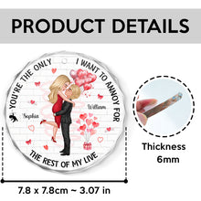 Annoying For The Rest Of My Life Couples - Customized Personalized Glass Ornament - Gift For Couple