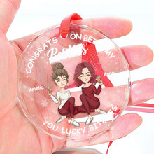 Christmas Congrats On Being My Bestie - Personalized Glass Ornament - Gift For Bestie