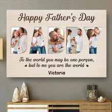 Custom Photo Gift Happy Father's Day  - Personalized Customized Canvas - Gift Ideas Father's Day Gift For Dads