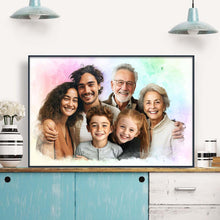 Custom Combine Loved One From Different Photos - Personalized Customized Canvas - Gift For Family Members