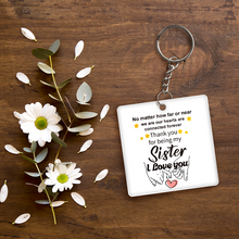 No Matter How Far Or Near - Gift For Sister, Brother, Friends Personalized Custom Keychain