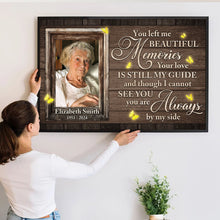 You Left Me Beautiful Memories - Personalized Customized Canvas - Memorial Gift For Family Members