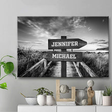 Our Names Are Recorded Next To The Ocean - Canvas Canvas, Gifts Personalized Custom Framed Canvas Wall Art