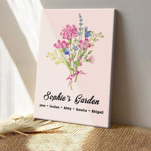 Garden Flower - Personality Customized Canvas - Gift For Mom Grandma Mother's Day Gift