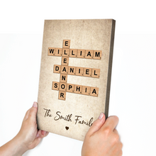 Home Decor Family Crossword Art - Personalized Customized Canvas - Christmas Gift For Family