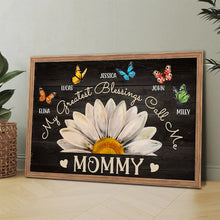 My Greatest Blessing Calls Me - Personalized Customized Canvas - Gifts For Mom, Wife, Her