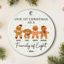 Our Christmas As A Family - Personalized Custom Ceramic Ornament - Gift For family