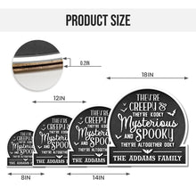 Creepy Kooky Mysterious Spooky - Personalized Custom Door Sign - Halloween Gift For Family Members, Best Friends, Cousins