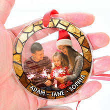 Hologram Custom Photo Ornament - Customized Personalized Glass Ornament -  Gift For Pet Lovers, Dog Lovers, Cat Lovers