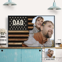 Custom Photo Fatherhood - Customized Personalized Canvas - Father's Day Gift Ideas For Family Members, Father, Dad, Grandpa