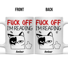 I'm Reading Angry Cat Mug - Customized Personalized Mug - Gift For Book Lovers, Nerd, Librarian