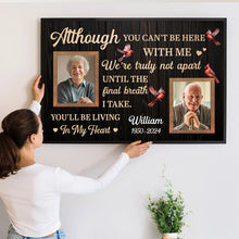 You're Living In My Heart - Personalized Customized Canvas - Memorial Gift For Family Members