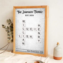 Decorate Your Wall With Crossword Canvas - Personalized Customized Canvas - Gifts For Family Members