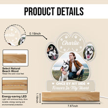 Custom Photo You Left A Paw Prints On Our Hearts - Customized Personalized 3D LED Light - Gift For Dog Lovers, Pet Lovers