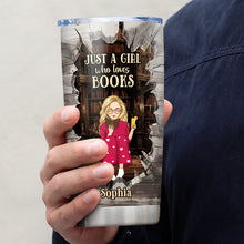 Just A Girl Who Loves Book Tumbler - Personalized Custom Tumbler - Gifts For Bookworm, Booklovers, Bookaholic