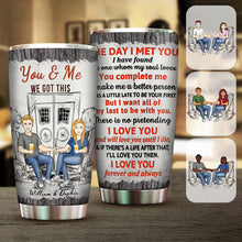 The Day I Meet You - Personality Customized Tumbler - Gift For Couple - Valentine's Day Gift For Husband Wife