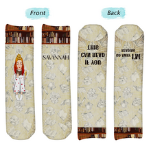 Go Away I'm Reading - Socks - Gifts For Book Lovers Personalized Custom Socks