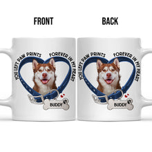 You Left Paw Prints Memorial - Photo Customized Personalized Mug - Gifts For Dog Lovers