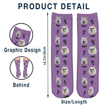Custom Photo Lovely Pet - Pet Socks - Gifts For Pet Lovers Personalized Custom Photo Socks