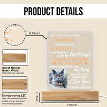 Custom Pet Photo Don't Cry For Me - Customized Personalized 3D LED Light - Gift For Memorial Dog Family Loss Gift