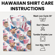Custom Photo With Beloved Ones American Theme - Personalized Customized Hawaiian Shirt - Gift For Family Members, Best Friends