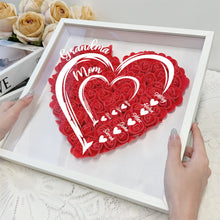 Rosey From Mom To Grandma - Personalized Custom Flower Shadow Box - Mother's Day Gifts For Mom, Grandma, Wife, Her