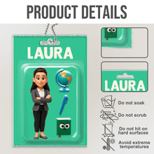 Custom Photo Personalized Teacher Action Figure Packaging Toy Box Style - Personalized Customized Acrylic Car Ornament - Gift For Teachers, Family Members and Friends