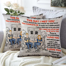 The Day I Meet You - Personality Customized Pillow - Gift For Couple - Valentine's Day Gift For Husband Wife