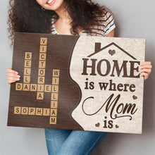 Home Is Where Grandma Is - Personalized Customized Canvas - Gift For Family Members
