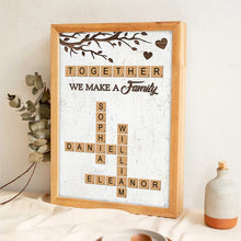 Together We Make A Family Crossword Canvas - Personalized Customized Canvas - Gifts For Family Members