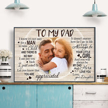 I Know It's Not Easy - Personalized Customized Canvas - Gift For Father