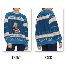 Custom Photo Christmas Sweater - Pet Face With Antler Christmas Gifts For Pet Lovers Personalized Custom Ugly Sweater