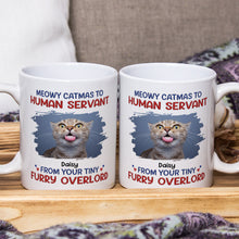 Meowy Catmas To Human Servant - Customized Personalized Mug - Christmas Gift For Pet Lovers, Cat Lovers, Dog Lovers