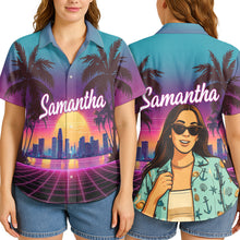 Custom Photo Sunset Pop - Personalized Customized Hawaiian shirt - Gift For Family Members, Best Friends