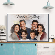 Custom Combine Photos Loved One With Quotes, Adding Halo To Deceased One - Personalized Customized Canvas - Gift For Family Members