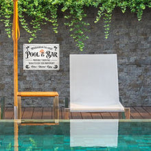 Welcome To Our Pool & Bar - Swimming Metal Sign Home Yard Poolside Decoration