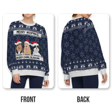 Merry Woofmas - Ugly Sweater - Christmas Gifts For Dog Lovers Personalized Custom Ugly Sweatershirt