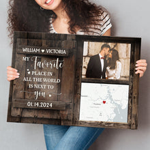 Favorite Place In The World Is Next To You - Personalized Customized Canvas - Gift For Family, For Couples, Lovers, Husband Wife