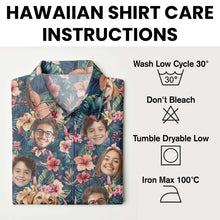 Custom Photo With Beloved Ones Tropical - Personalized Customized Hawaiian Shirt - Gift For Family Members, Best Friends