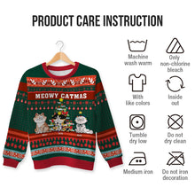 Meowy Catmas Lovely Cartoon Cats - Christmas Sweater - Christmas Gifts For Cat Lovers Personalized Custom Ugly Sweater