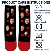 Custom Photo Personalized Custom Socks Gift For Couple Lover Valentine's Day Gift