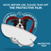 You Left Paw Prints Memorial Pet - Customized Personalized Car Ornament - Gifts For Dog Lovers