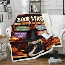 Reading Book Witch - Gift For Yourself, Gift For Women - Personalized Fleece Blanket