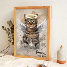 Custom Photo Fur Angel With Halo - Personalized Customized Canvas - Memorial Gift For Pet Lovers, Dog Lovers, Cat Lovers