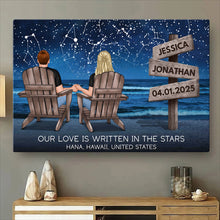 Our Love Is Written In The Stars - Personalized Customized Canvas - Gifts For Couple, Anniversary, Him, Her