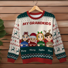 My Dear Grandchildren Loves You All - Personality Customized Ugly Sweater - Christmas Gift For Grandma Grandpa Grandkids