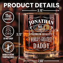 No.1 Forever Premium Quality - Personalized Custom Whisky Glass - Father's Day Gift For Dad, Grandpa, Husband, Him