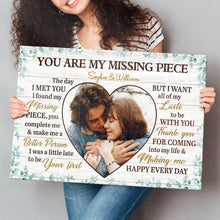 You're My Missing Piece - Personalized Customized Canvas - Gift For Couples, Lovers, Husband Wife