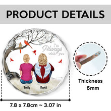 Always With You - Customized Personalized Glass Ornament - Memorial Gift For Loss Family