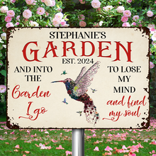 And Find My Soul Garden Floral Art - Personalized Metal Signs For Her, Him, Gardener